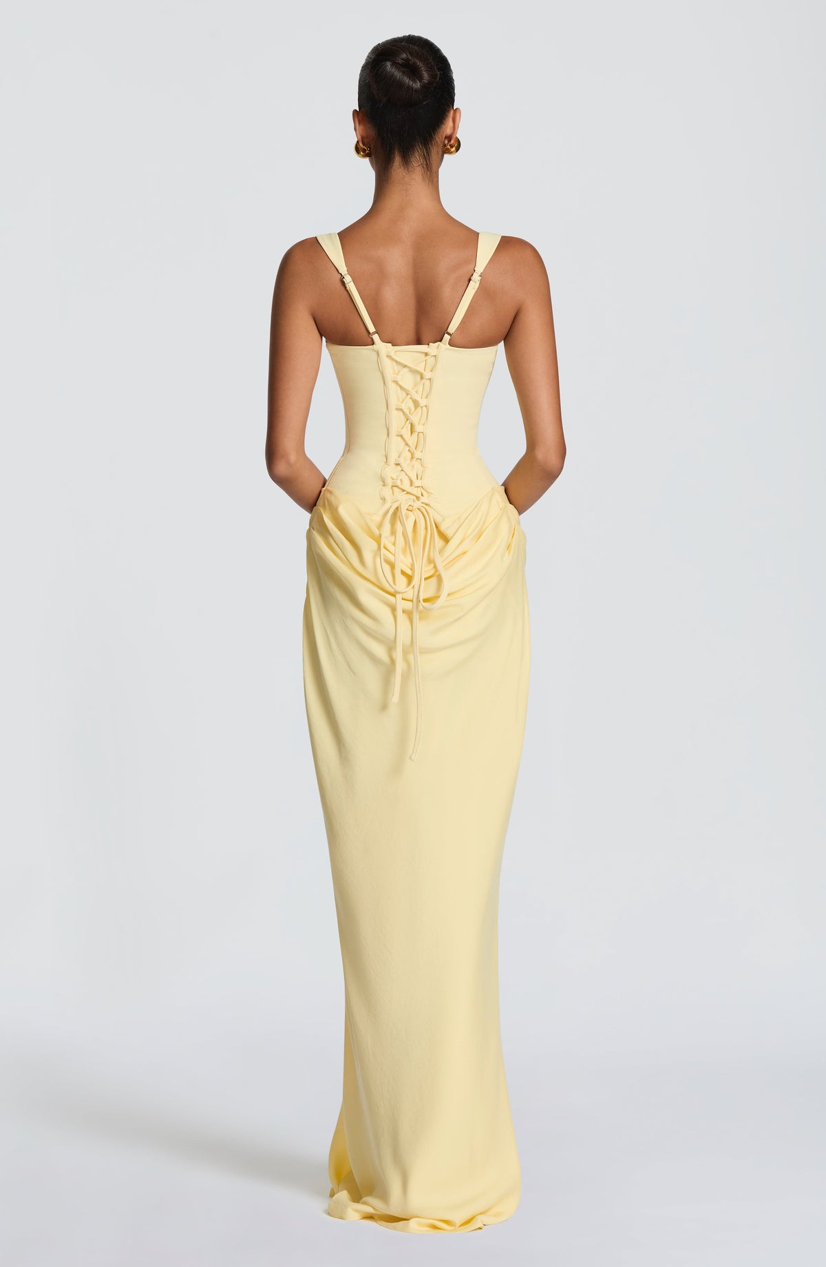 Caroline | Women's Elegant Draped Square Neck Dress