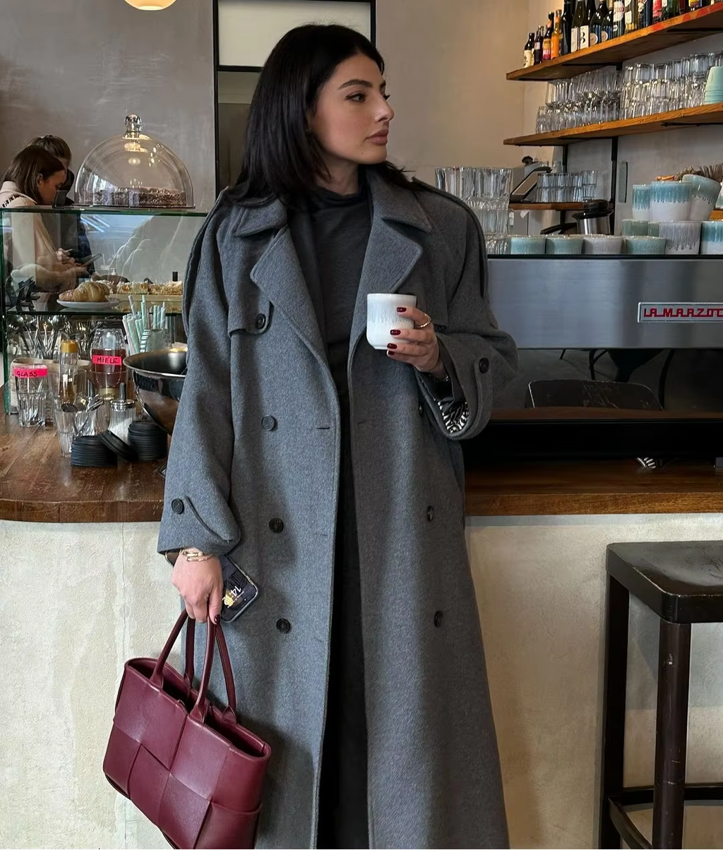 Verity longline belted trench coat - view 11