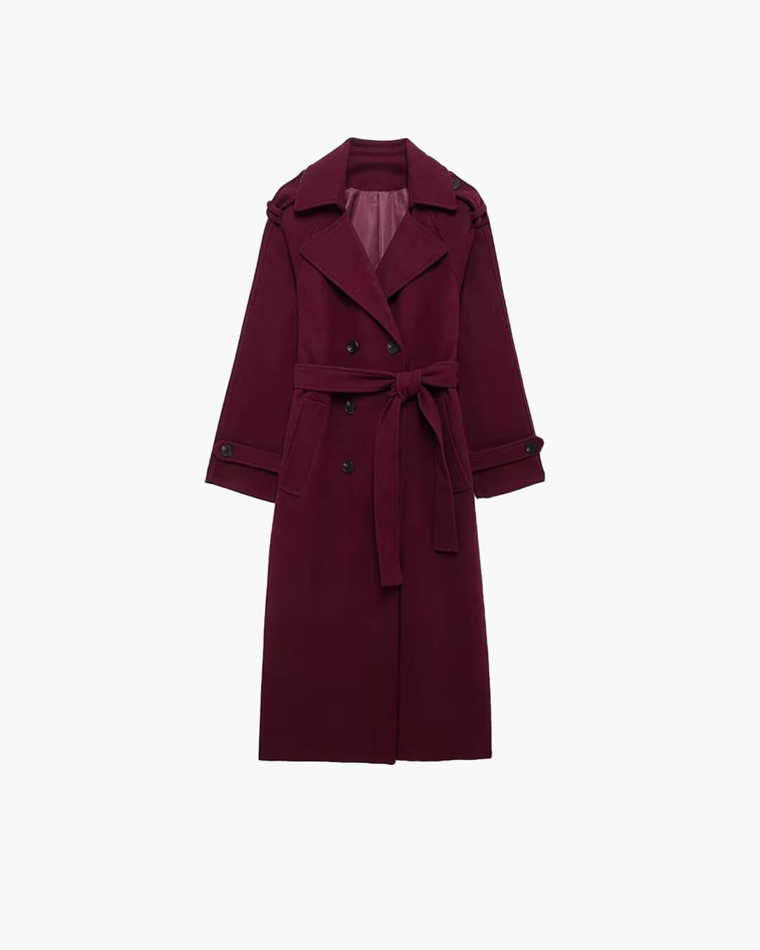 Verity longline belted trench coat - view 14