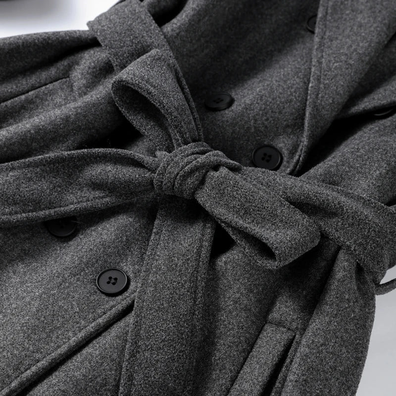 Verity longline belted trench coat - view 15