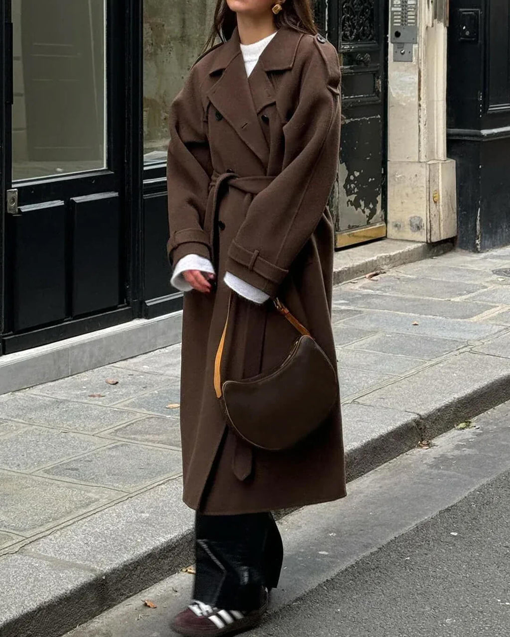 Verity longline belted trench coat - view 3