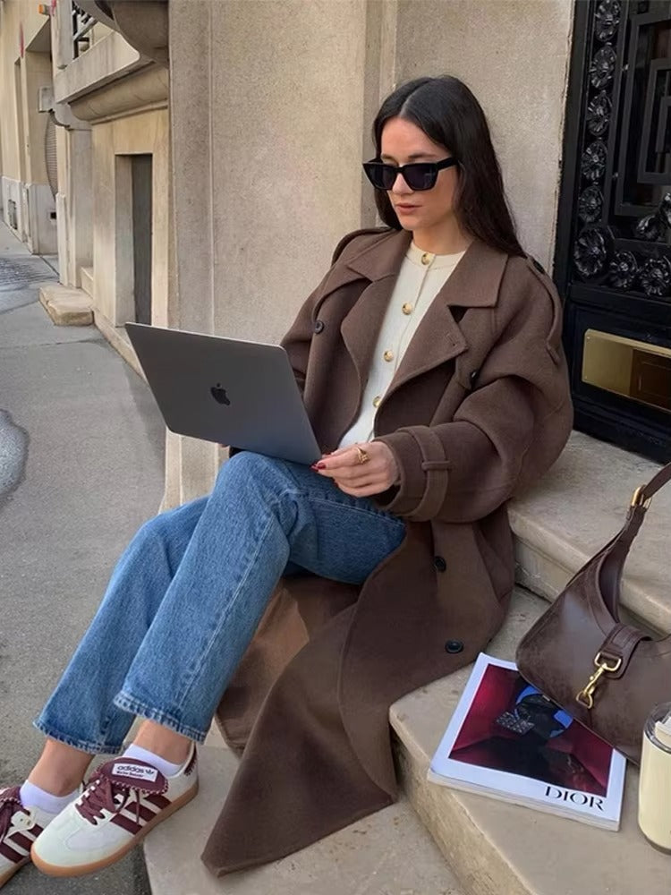 Verity longline belted trench coat - view 4