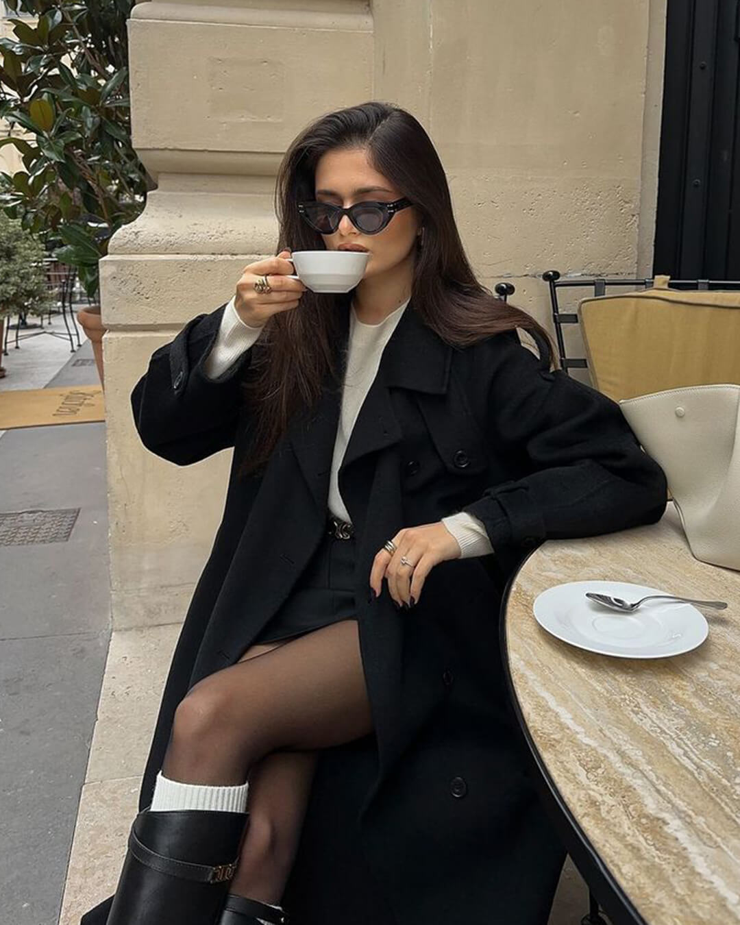 Verity longline belted trench coat - view 7