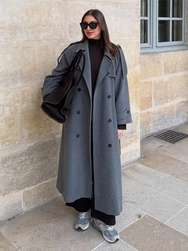 Verity longline belted trench coat - view 8