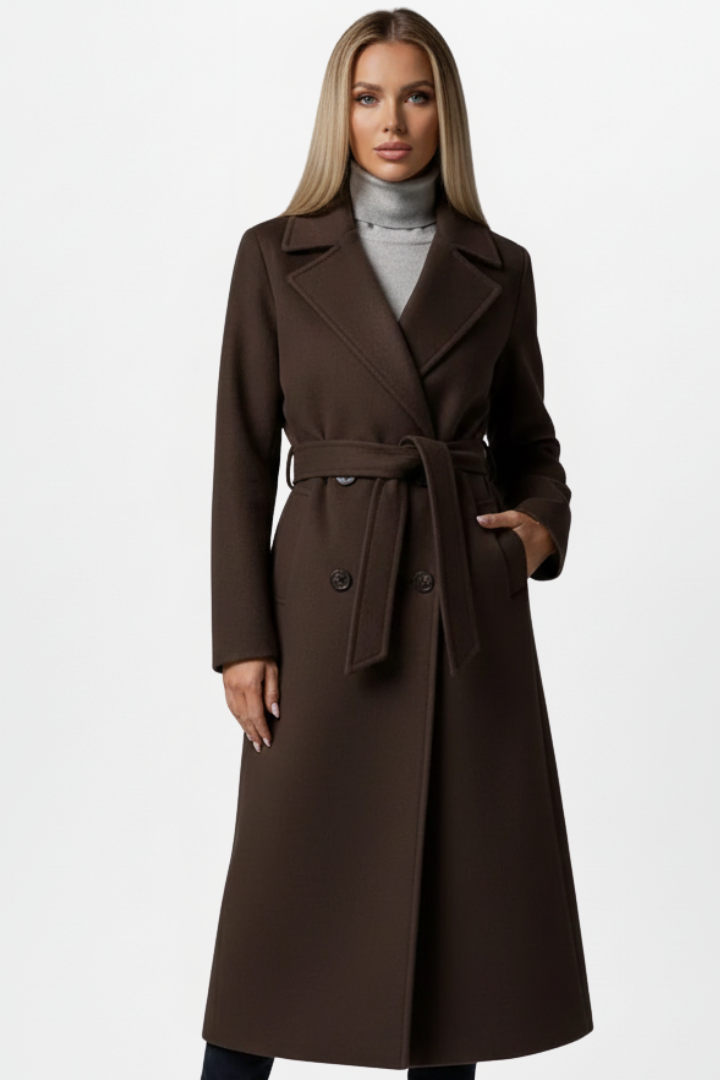 Amelia | Women's Double-Breasted Coat | Belted