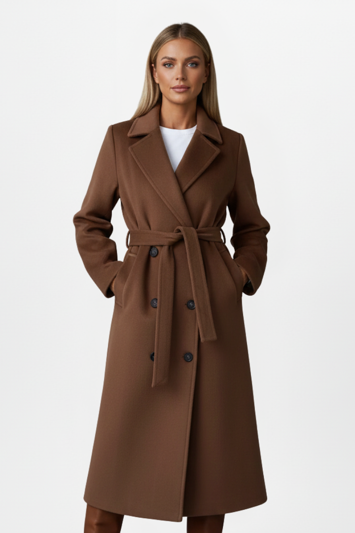 Amelia | Women's Double-Breasted Coat | Belted