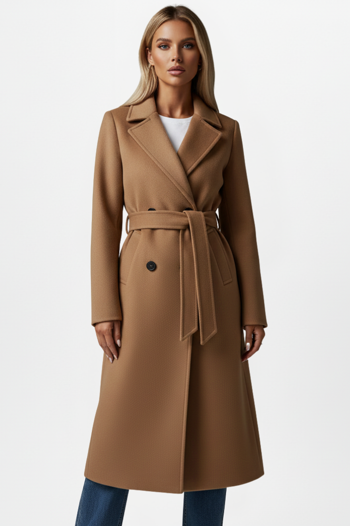Amelia | Women's Double-Breasted Coat | Belted