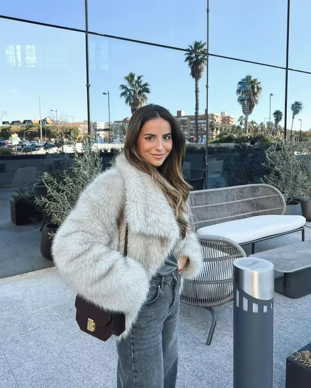Charlotte | Women's Faux Fur Coat | Collared