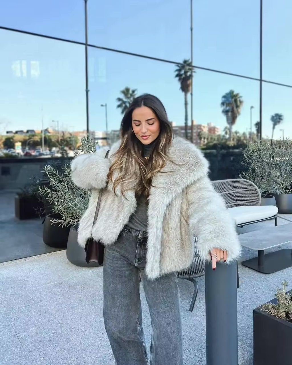 Charlotte | Women's Faux Fur Coat | Collared