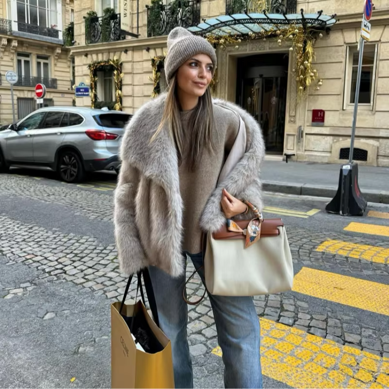 Charlotte | Women's Faux Fur Coat | Collared