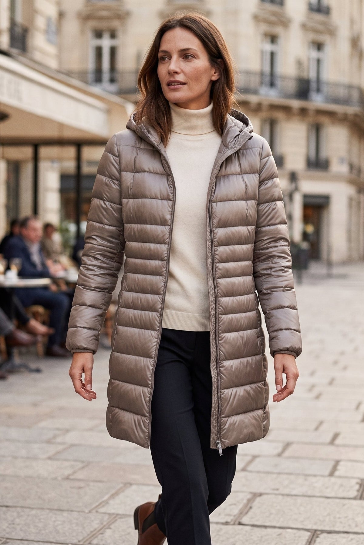 Charlotte | Women's Hooded Longline Puffer Coat | Lightweight