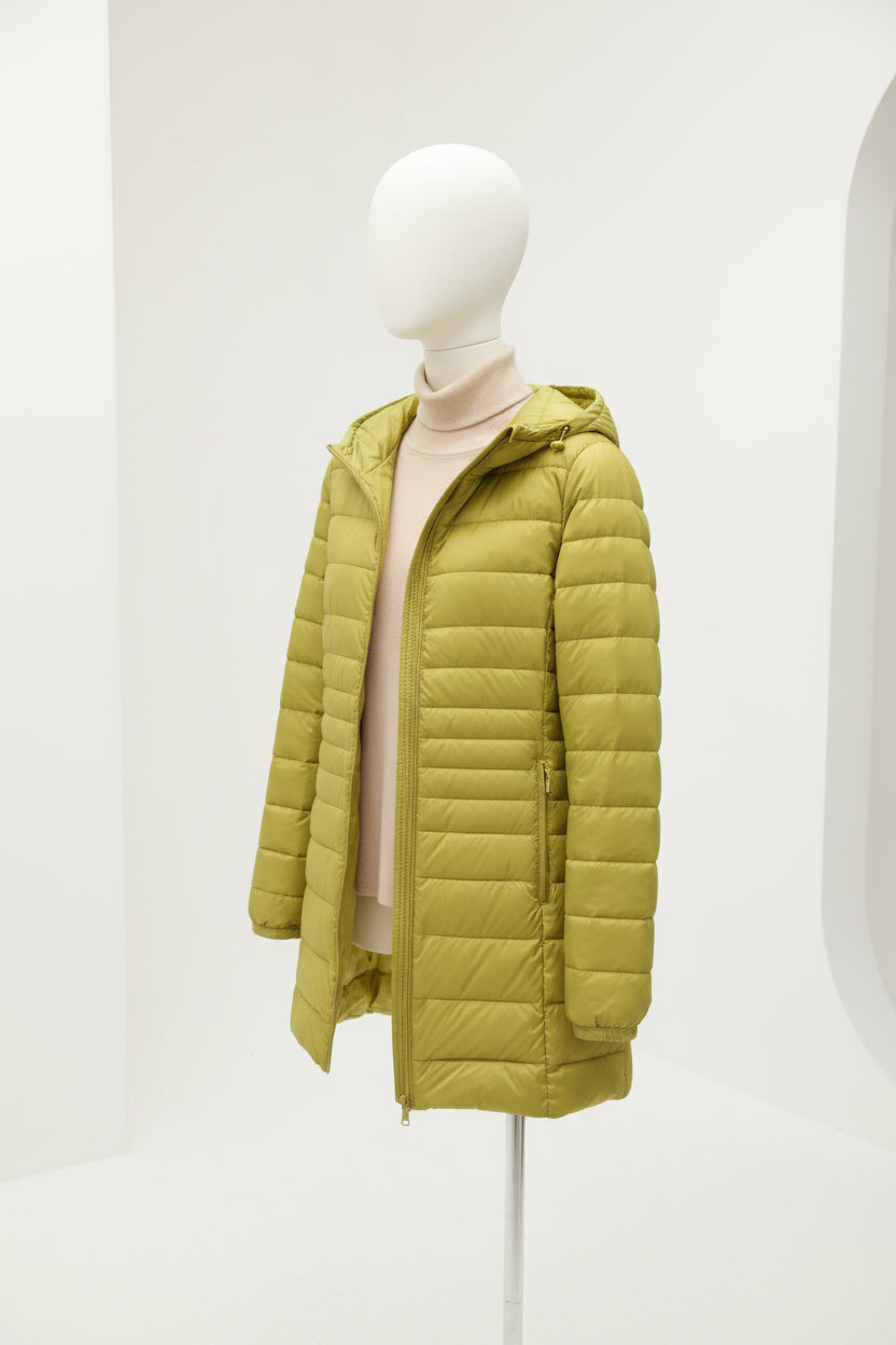 Charlotte | Women's Hooded Longline Puffer Coat | Lightweight