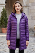 Charlotte | Women's Hooded Longline Puffer Coat | Lightweight
