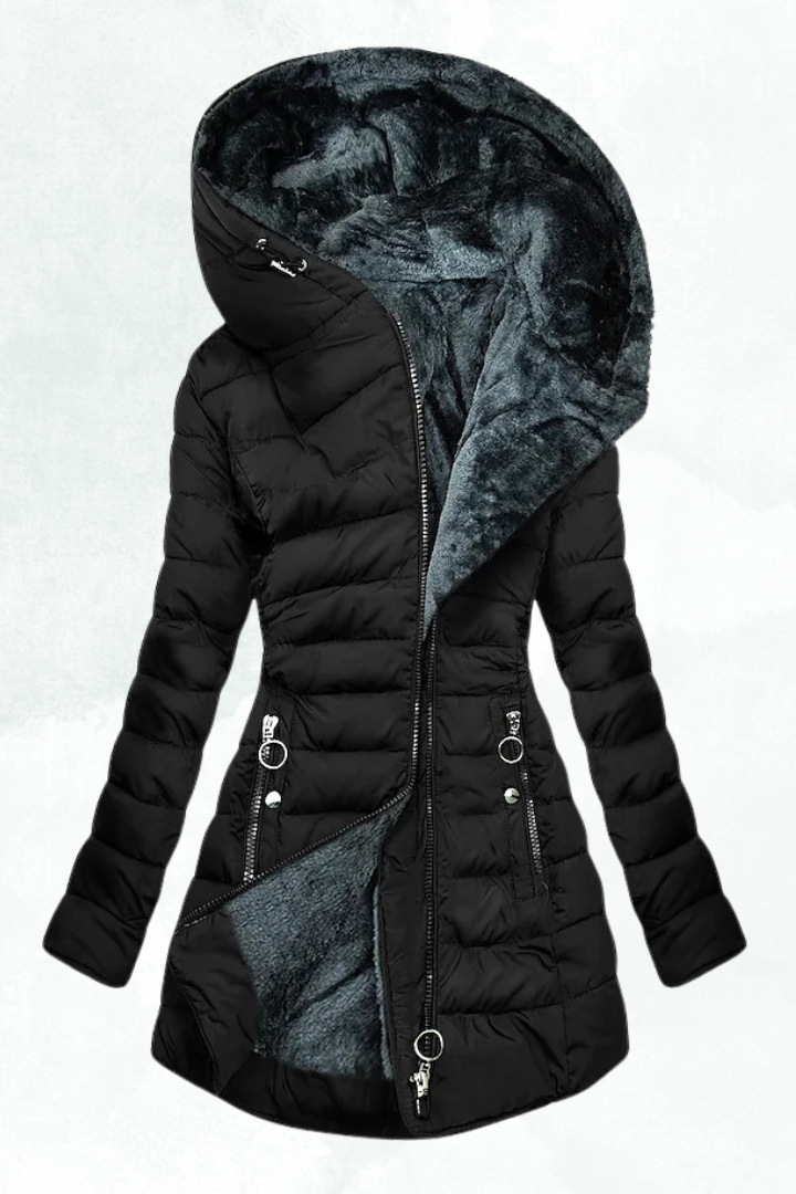 Kate | Women's Hooded Quilted Coat | Fur-Lined