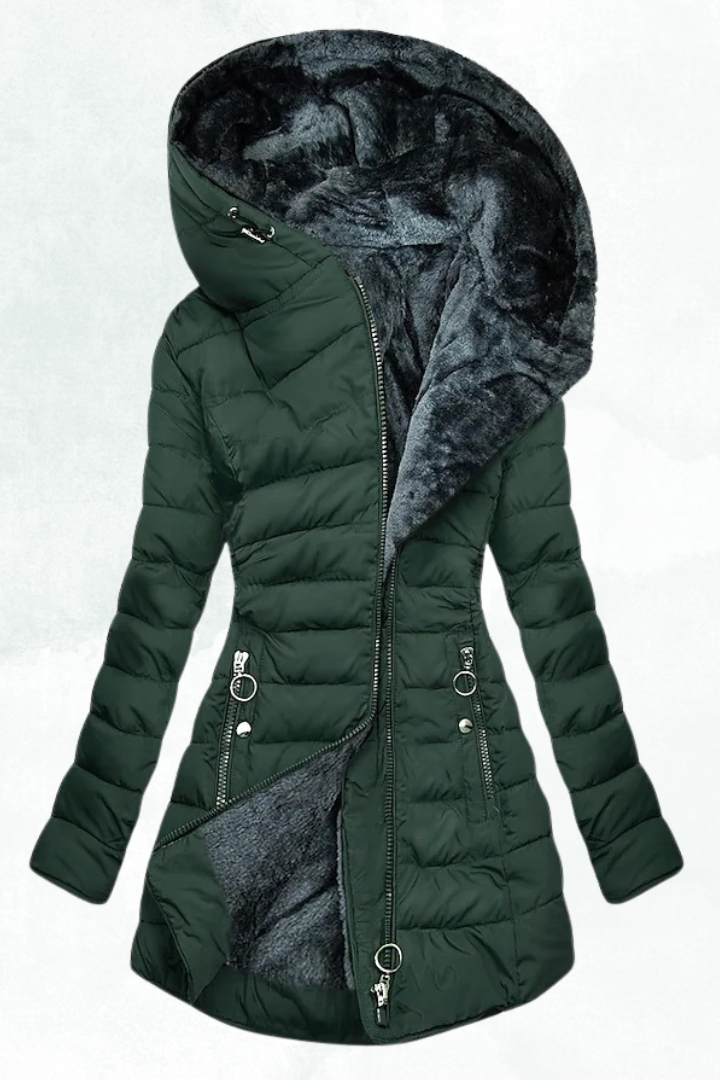 Kate | Women's Hooded Quilted Coat | Fur-Lined