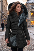 Kate | Women's Hooded Quilted Coat | Fur-Lined