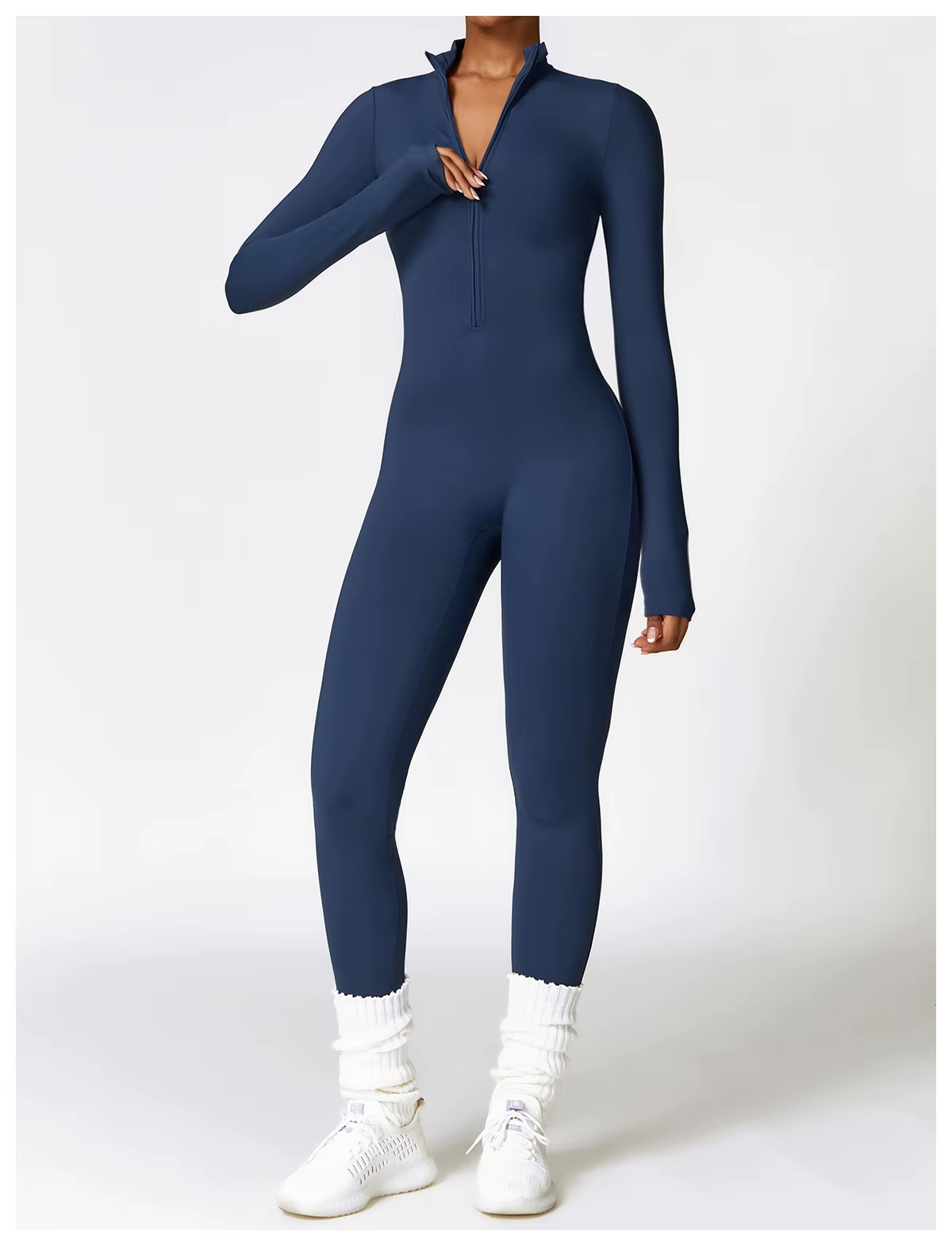 Alice | Women's Long-Sleeve Jumpsuit | Half-Zip
