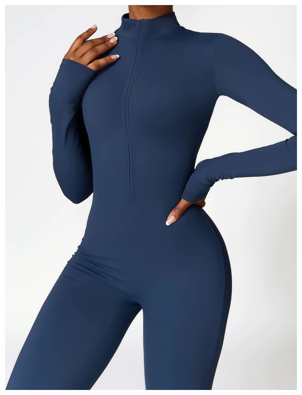 Alice | Women's Long-Sleeve Jumpsuit | Half-Zip