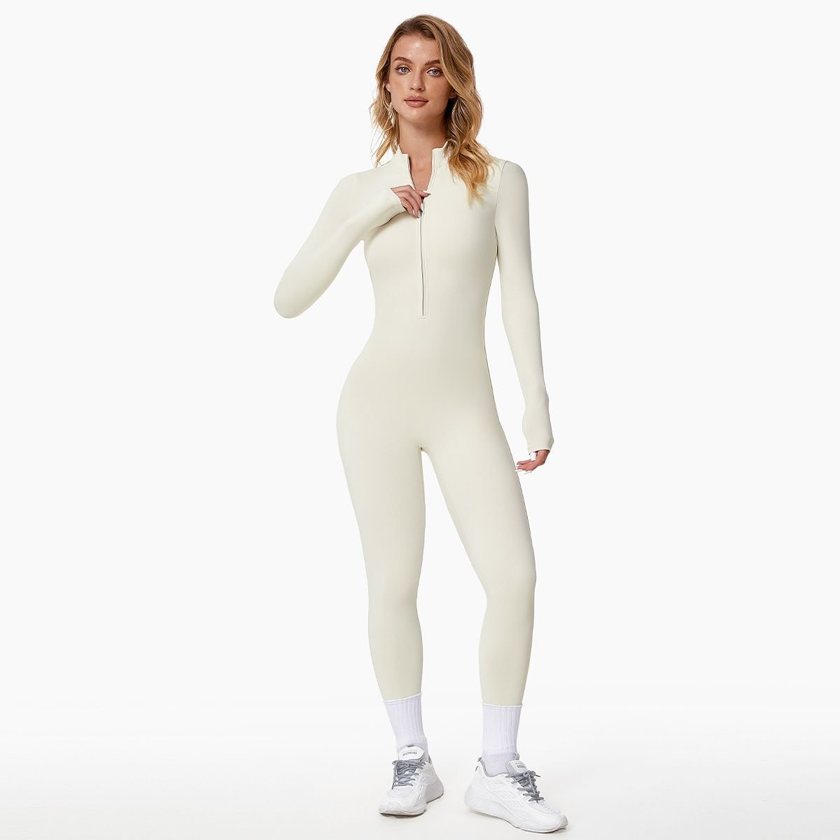 Alice | Women's Long-Sleeve Jumpsuit | Half-Zip