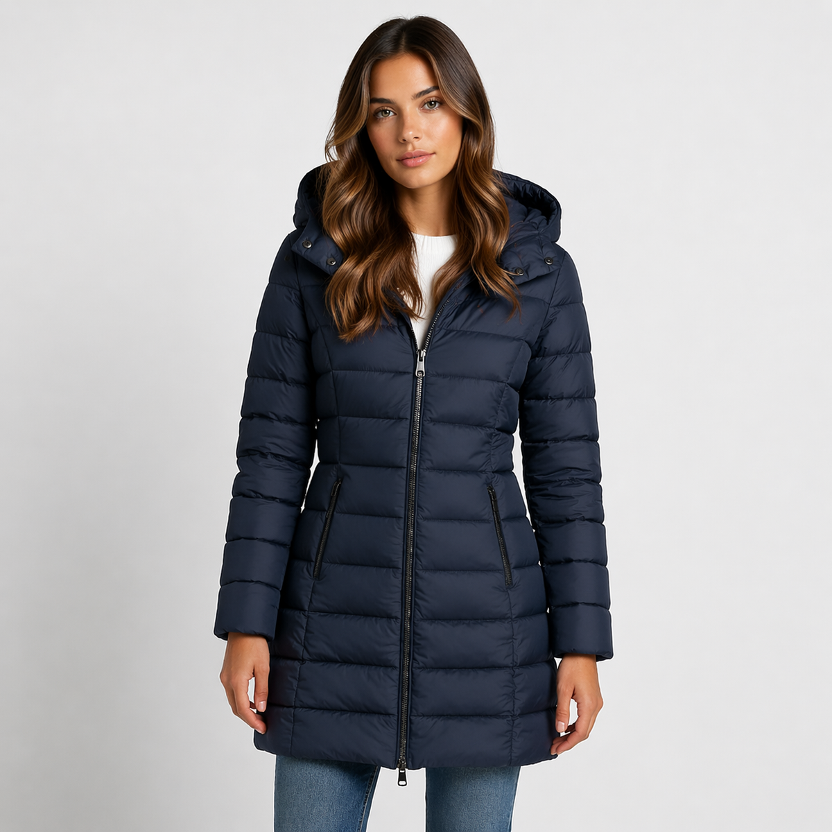 Aurora | Women's Longline Puffer Jacket | Hooded