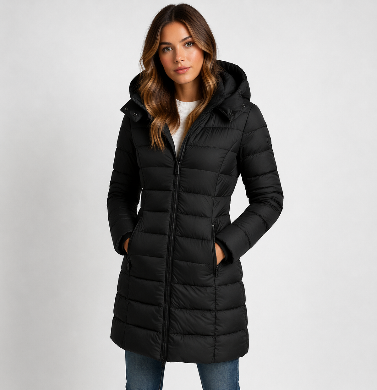 Aurora | Women's Longline Puffer Jacket | Hooded