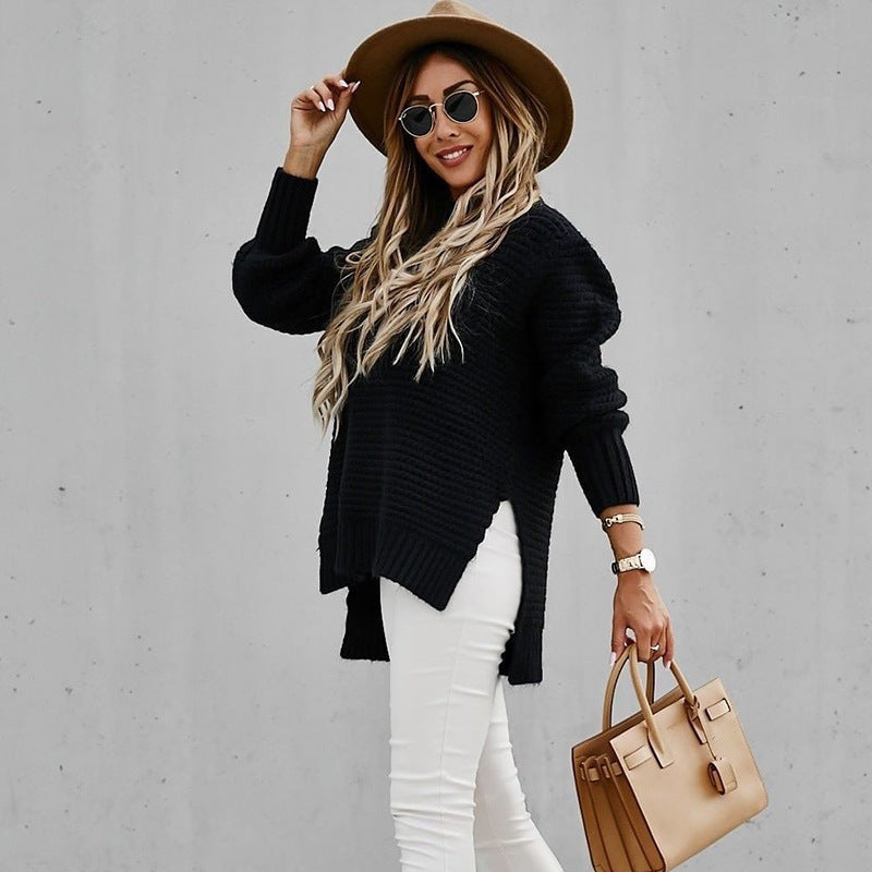 Isla | Women's Mock Neck Jumper | Chunky Knit