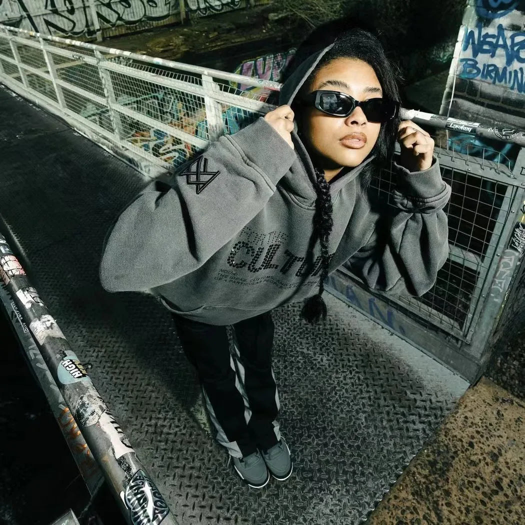 Maya | Women's Oversized Hoodie | Rhinestone Graphic