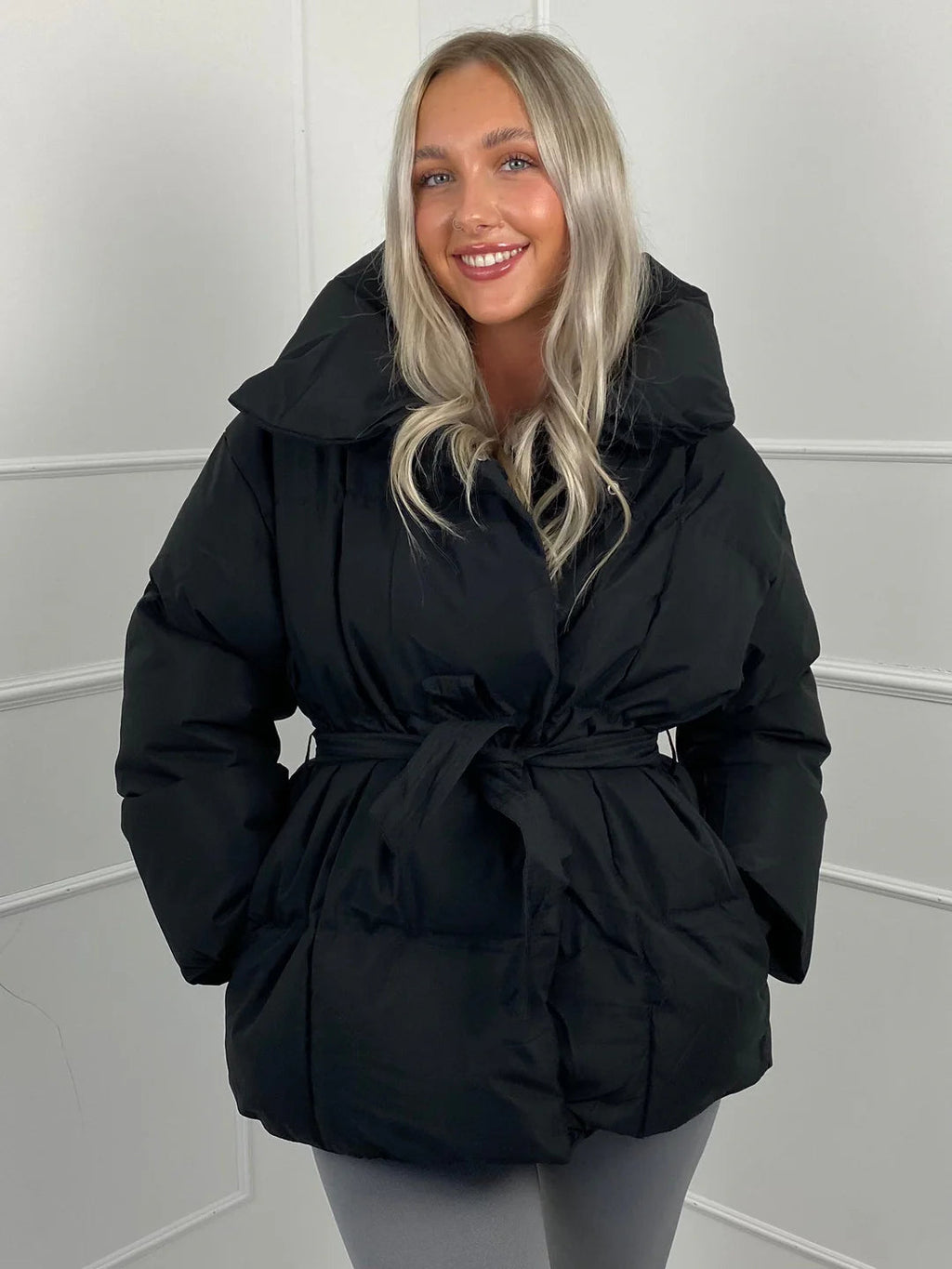 Esme belted puffer coat - view 12