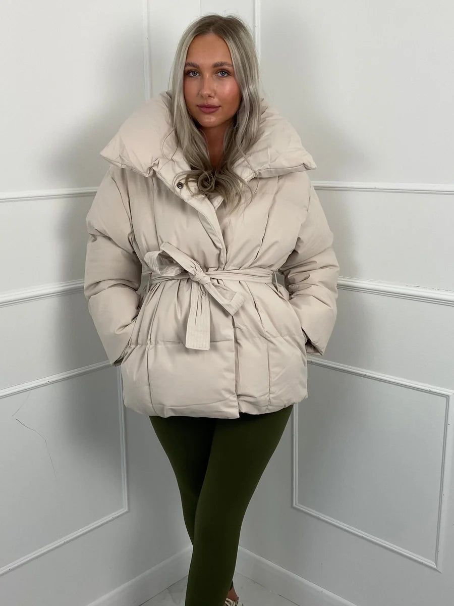 Esme belted puffer coat - view 2