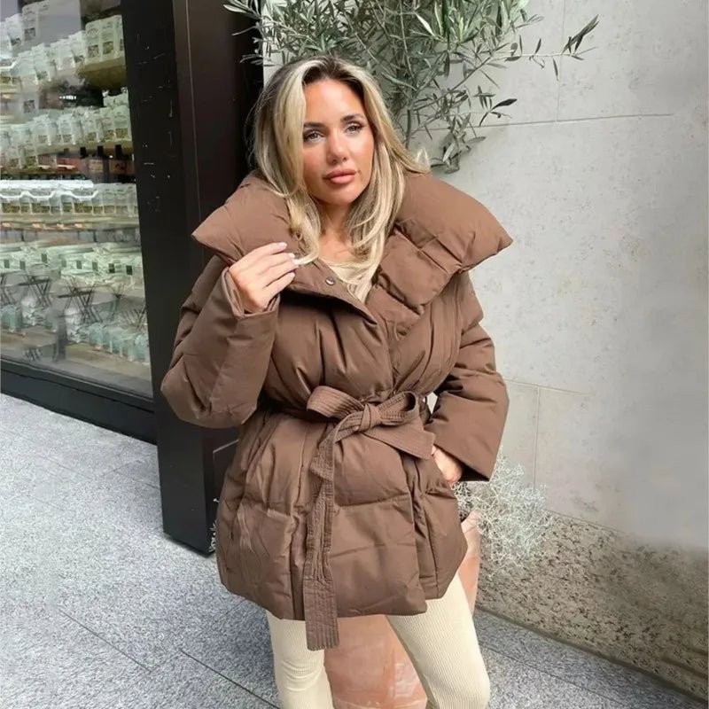 Esme belted puffer coat - view 5