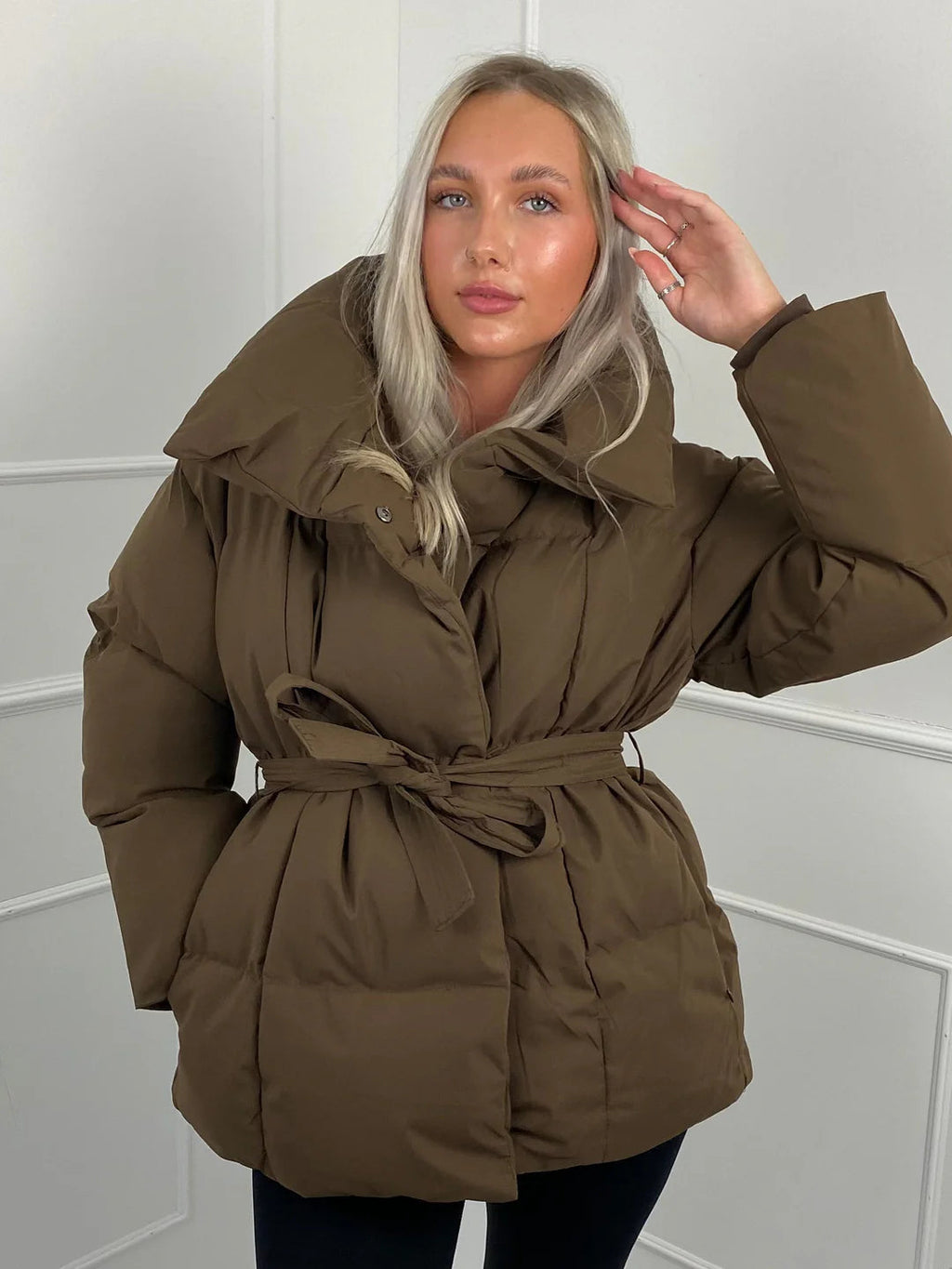 Esme belted puffer coat - view 6