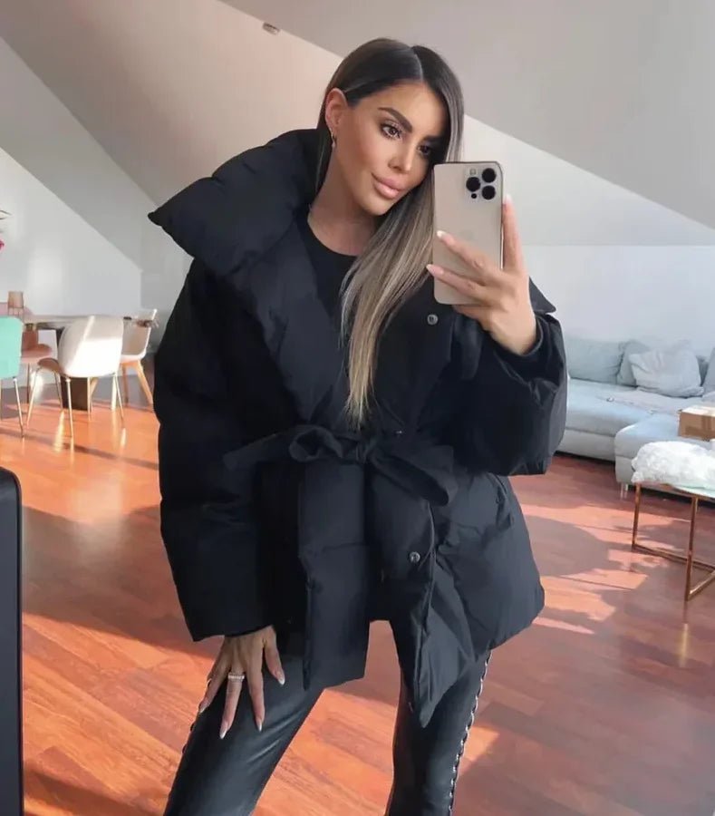 Esme belted puffer coat - view 9