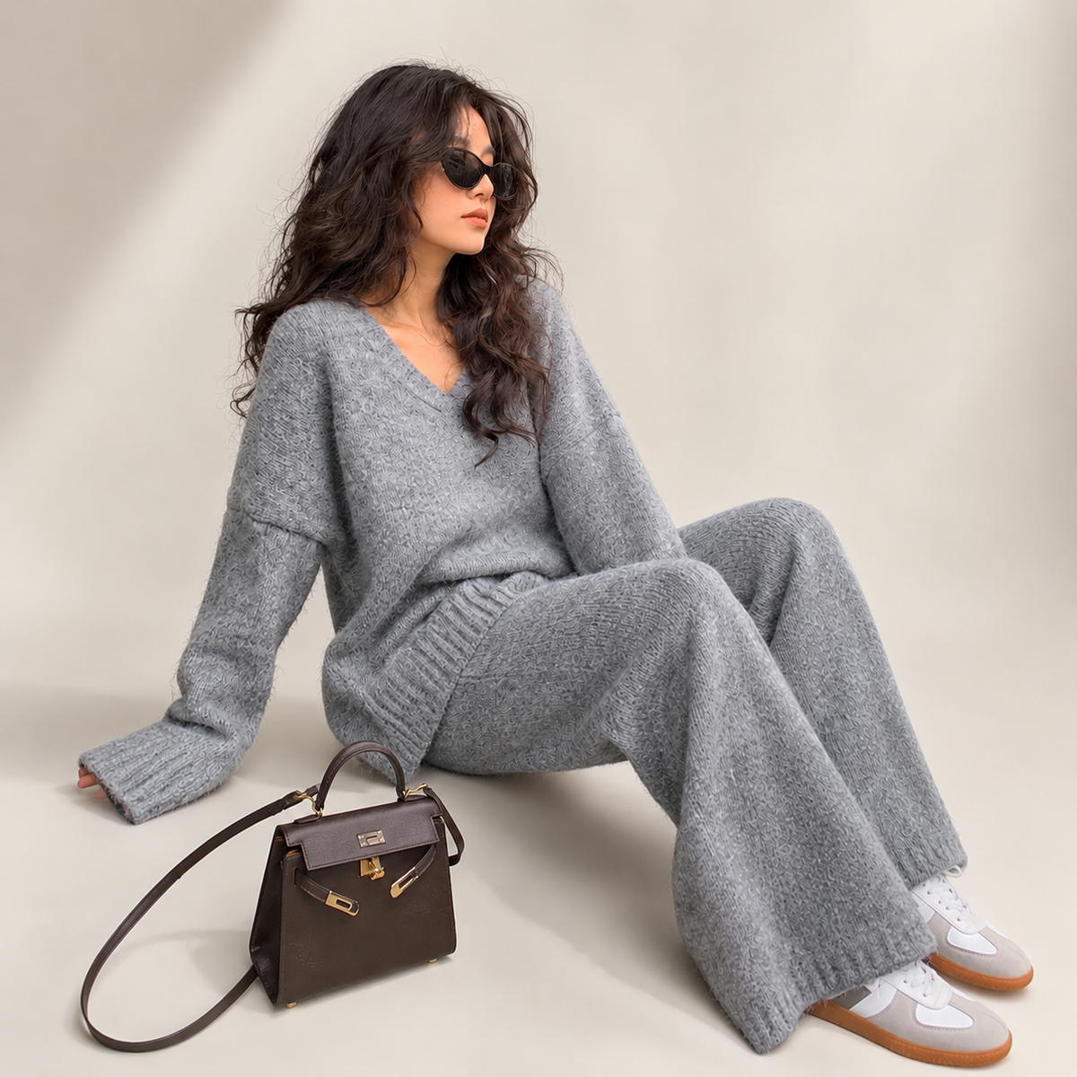Cassandra | Elegant Knit Two Piece Set for Women