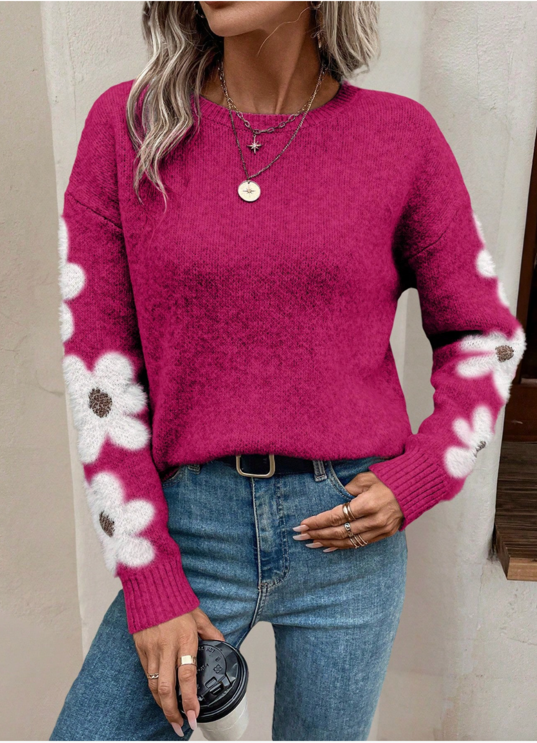 Constance floral applique knit jumper - view 10