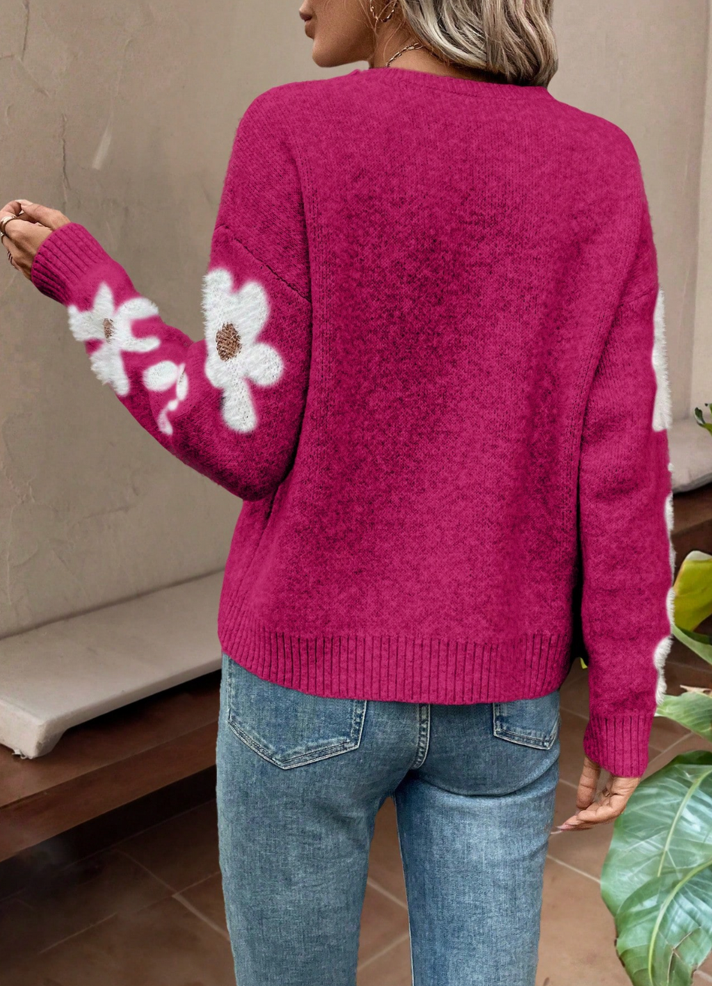 Constance floral applique knit jumper - view 11