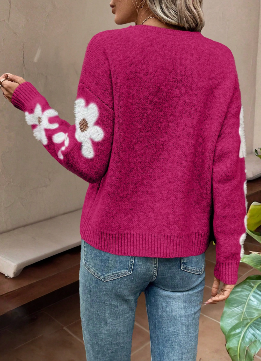 Constance floral applique knit jumper - view 11