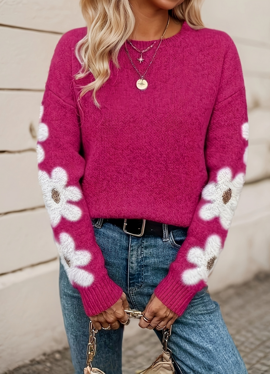 Constance floral applique knit jumper - view 12