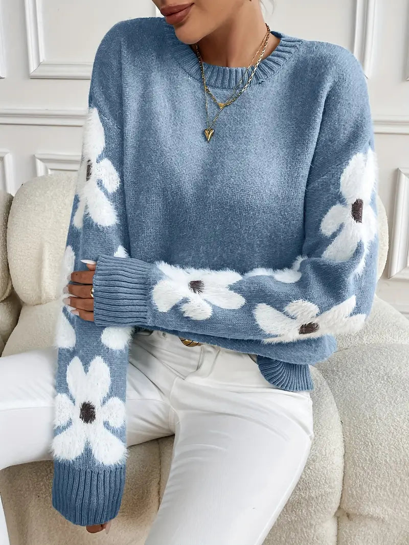 Constance floral applique knit jumper - view 2