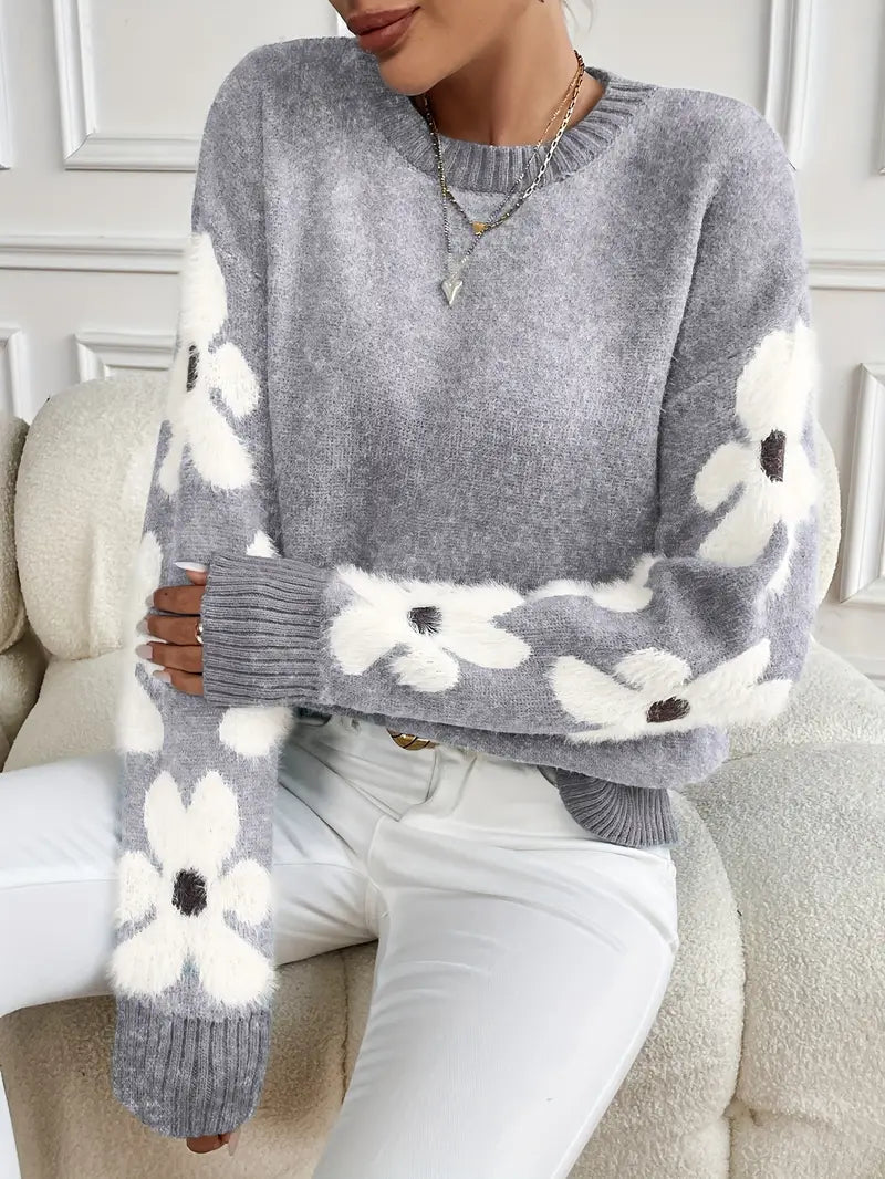 Constance floral applique knit jumper - view 5