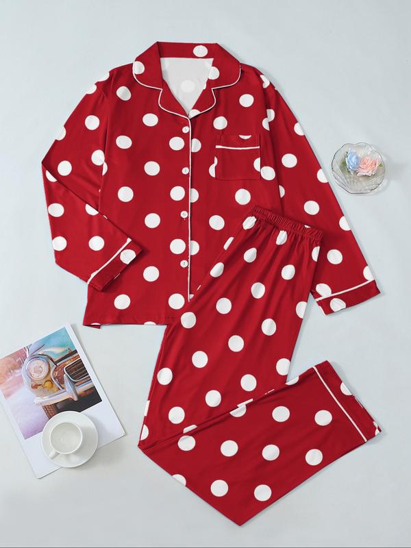 Long sleeve Christmas pyjama set with notch collar shirt and straight-leg trousers in festive gingerbread stripe print - view 4