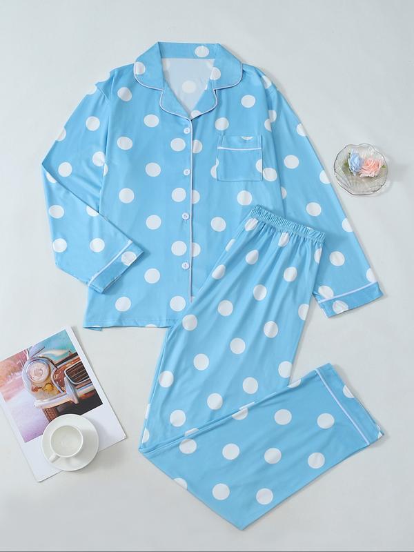 Long sleeve Christmas pyjama set with notch collar shirt and straight-leg trousers in festive gingerbread stripe print - view 5