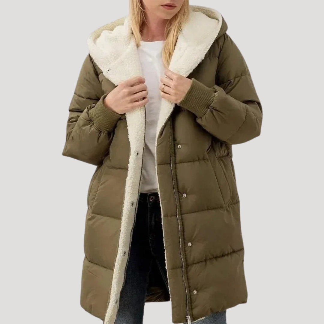 Dulcie hooded longline puffer jacket - view 2