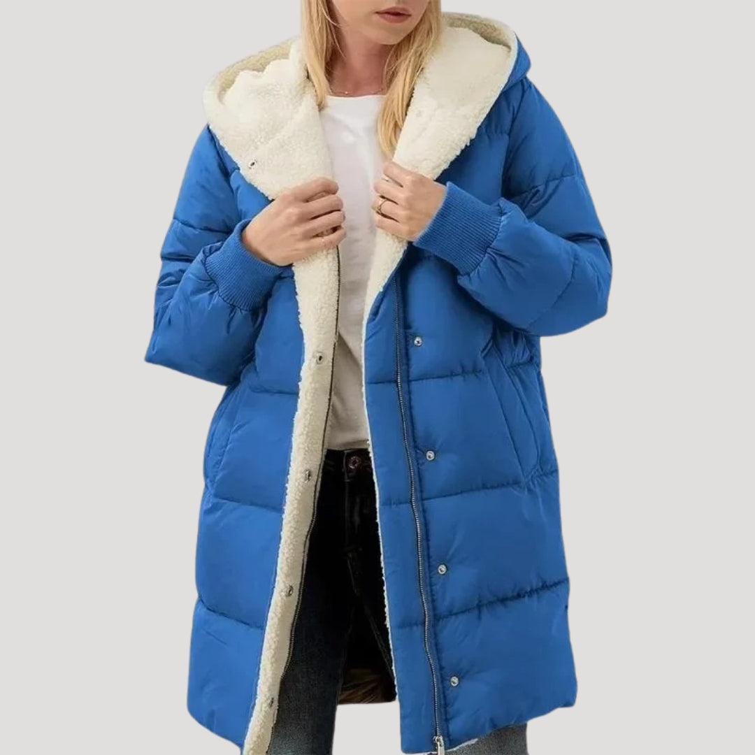 Dulcie hooded longline puffer jacket - view 4