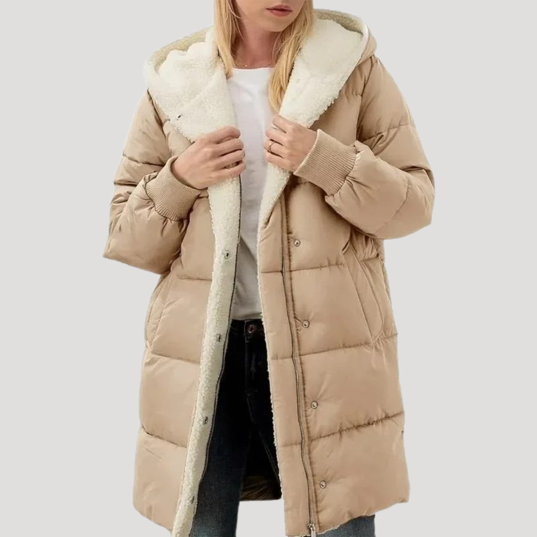 Dulcie hooded longline puffer jacket - view 5