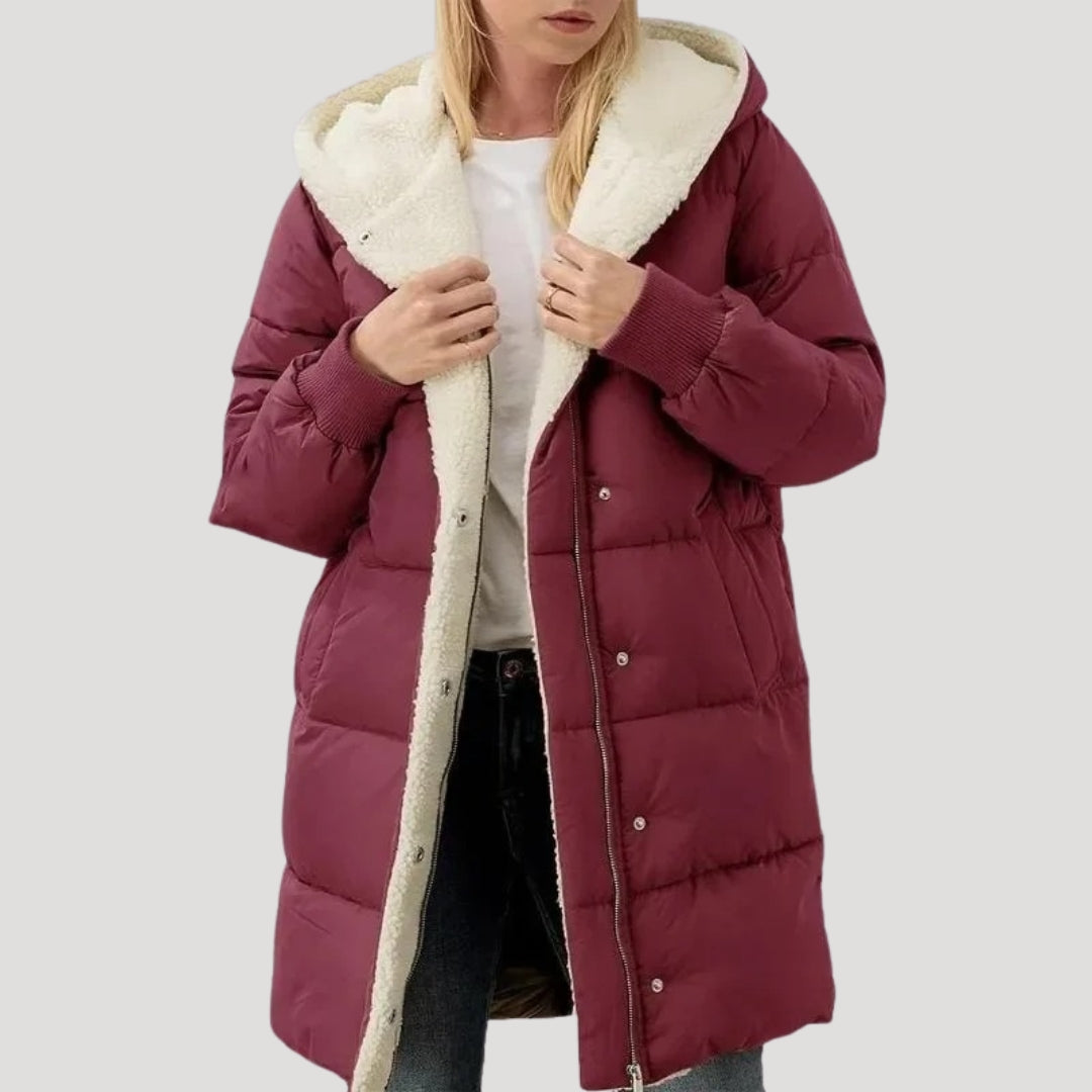 Dulcie hooded longline puffer jacket - view 7