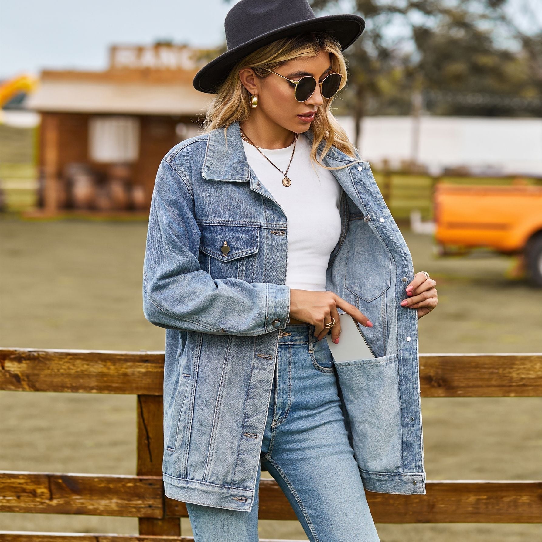 Tabitha longline denim jacket - view 5