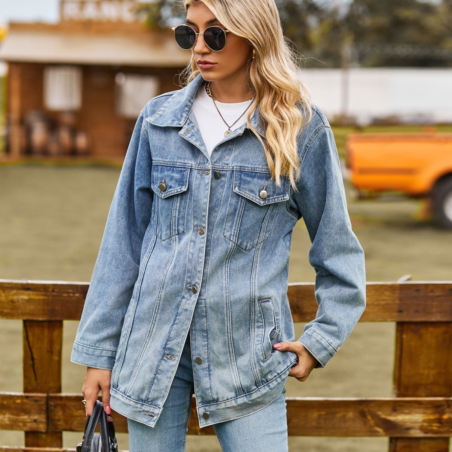 Tabitha longline denim jacket - view 6