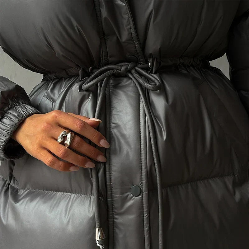 Hattie hooded drawcord puffer coat - view 9