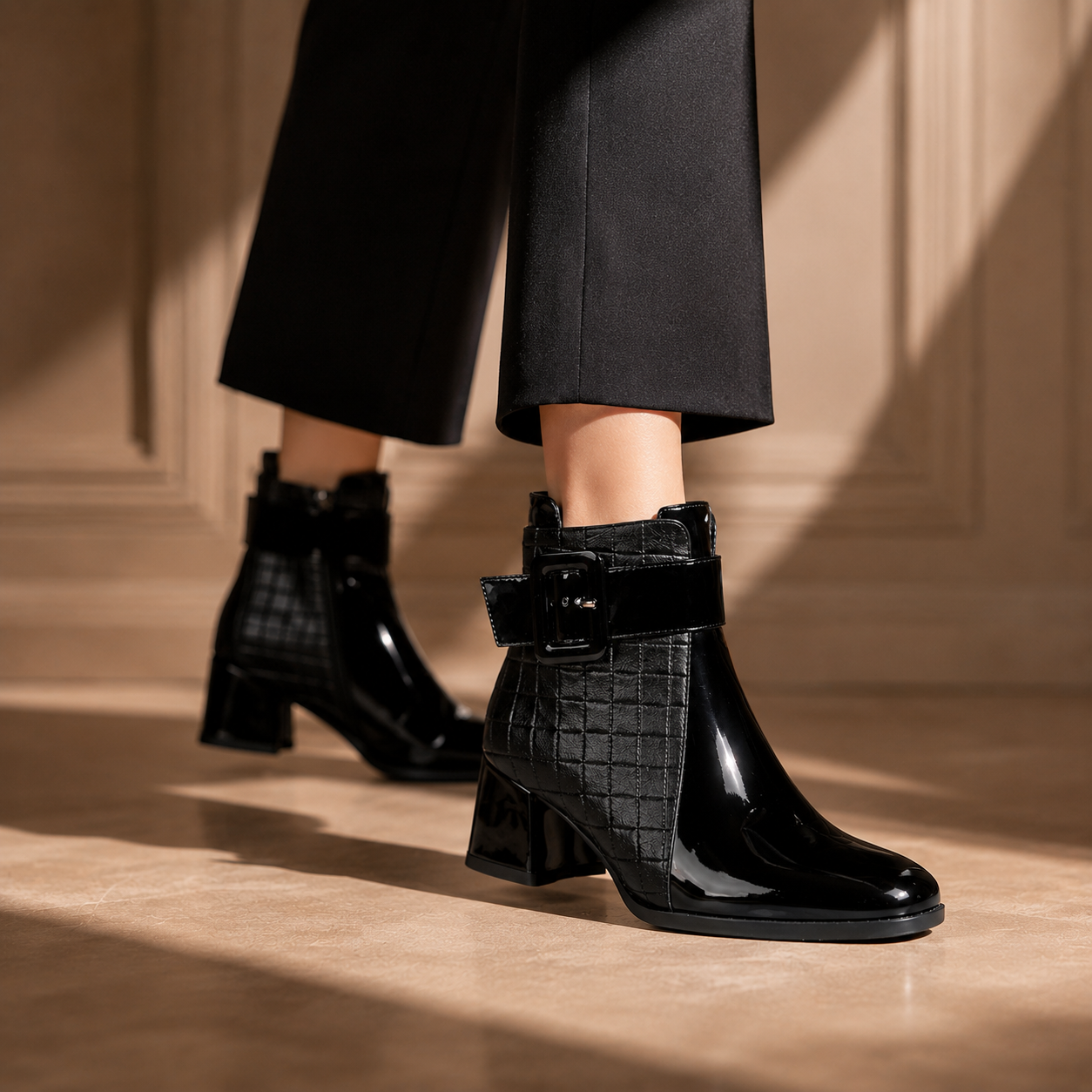 Ursula quilted panel ankle boots - view 13