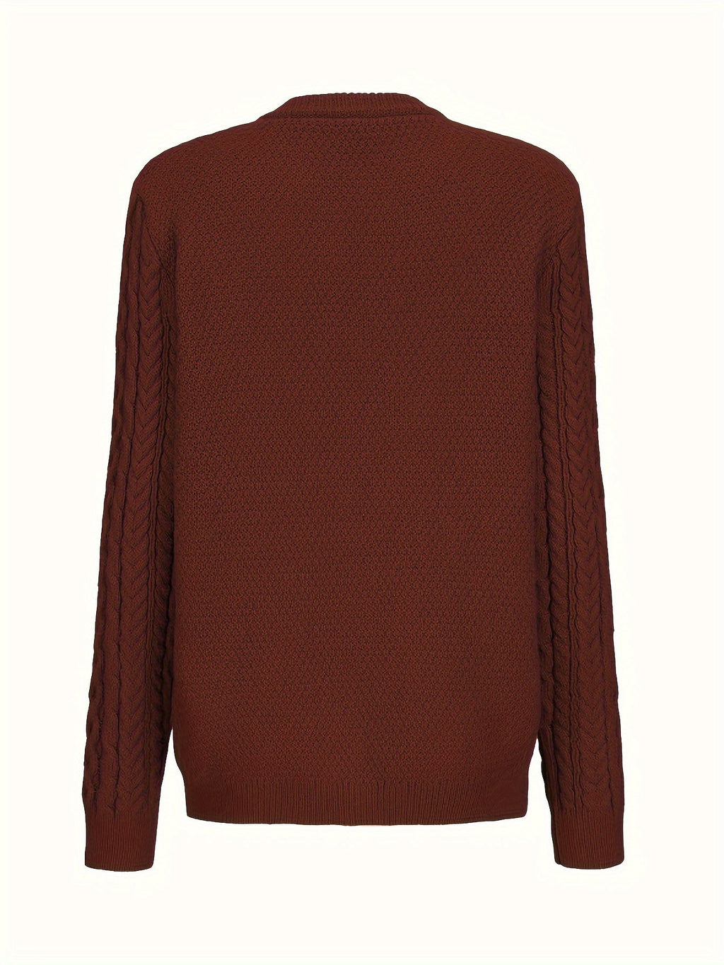 Women's Cable-Knit Cardigan with Button Front and Pockets